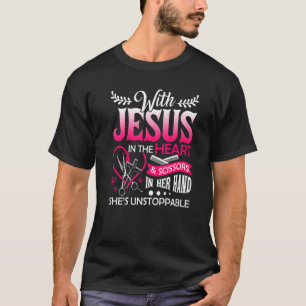 Camiseta Hairdresser Designs Meninas Mulheres Cristãs Hairs