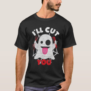 Camiseta Hairdresser Eu Corto-Te Hairstylist Halloween Gho