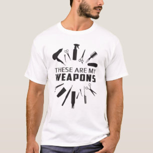Camiseta Hairdresser Hair Stylist Barber Armas Engraçadas