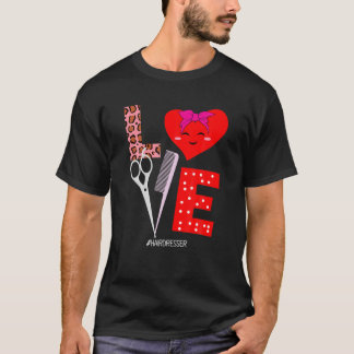 Camiseta Hairdresser LOVE Scisso, Dia de os namorados de Ha