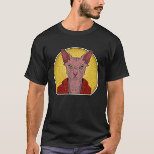 Camiseta Hairless Cat Tattoo Vintage Sphinx Cool Sphynx Sas