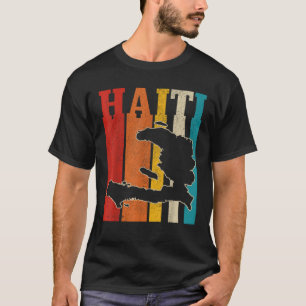 Camiseta Haiti Antigo Orgulho Haitiano Mapa da Ilha Antigo