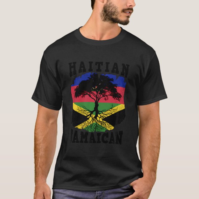 Camiseta Haiti Ayiti Haiti Jamaica Jamaican Flag Day Mixe (Frente)