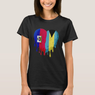Camiseta Haiti Bahamas Bandeira Coração Cidadão Patriota Cr