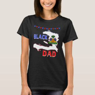 Camiseta Haiti Bandeira Haitiana Pai Preto Haiti Papai Dia