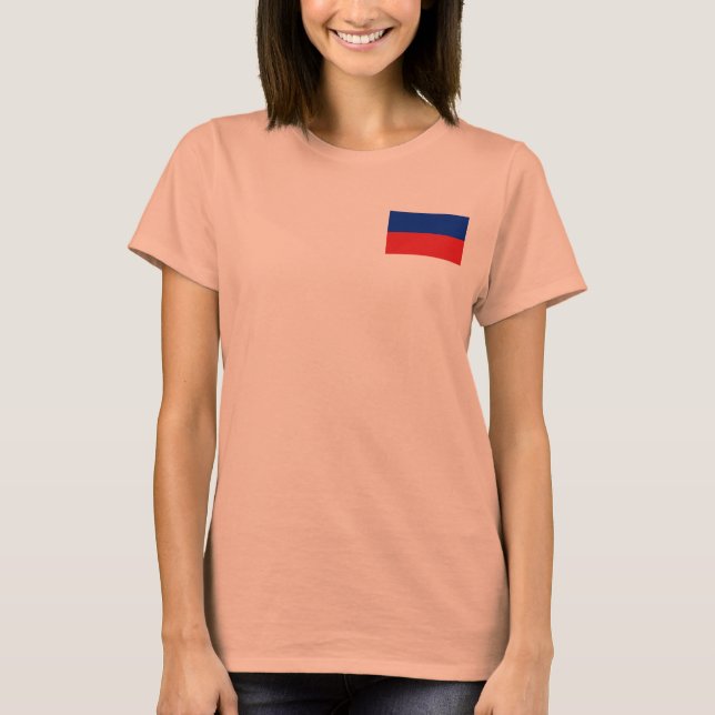 Camiseta Haiti Bandeira + Mapa (Frente)