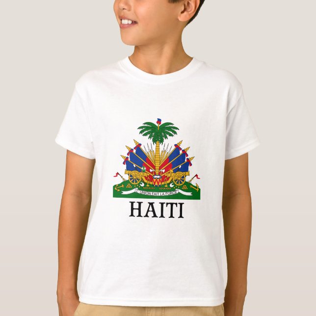 Camiseta HAITI - emblema/brasão/bandeira/símbolo (Frente)