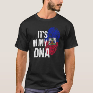 Camiseta Haiti Está Em Minha Impressão Digital Do Dna Prid 