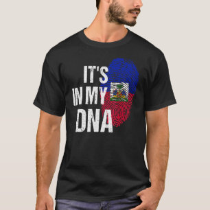 Camiseta Haiti Está Em Minha Impressão Digital Do Dna Prid