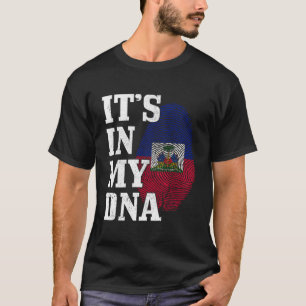 Camiseta Haiti Está Em Minha Impressão Digital Do Dna Prid