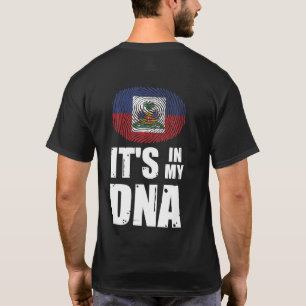 Camiseta Haiti Está no meu DNA Impressão do Orgulho Haitian