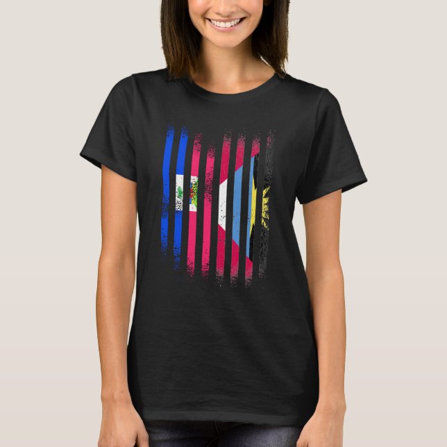 Camiseta Haiti Flag Antigua&Barbuda Grown Country Flags Str (Frente)