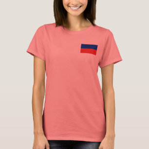Camiseta Haiti Flag e Map Dk T-Shirt
