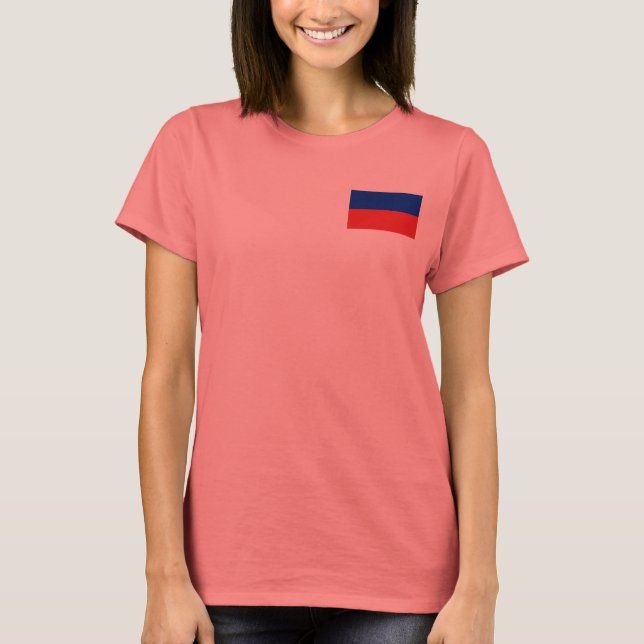 Camiseta Haiti Flag e Map dk T-Shirt (Frente)