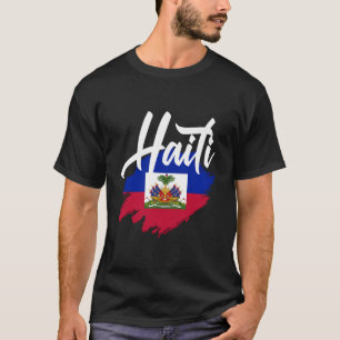 Camiseta Haiti Flag Patriótico Orgulho Haitiano Haiti