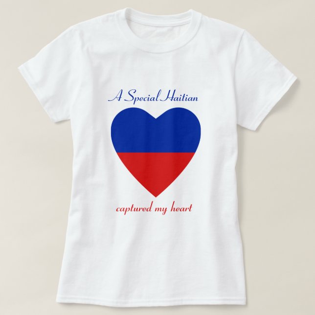 Camiseta Haiti Flag Sweetheart T-Shirt (Frente do Design)