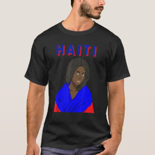 Camiseta Haiti Haihaitiano Sinalizador de Amor Garota Orgul