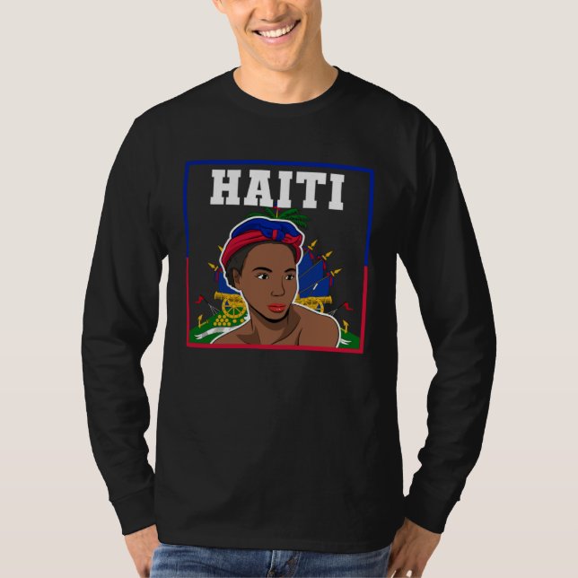Camiseta Haiti Haitian Flag Day Proud Woman Ayiti Girl  1 (Frente)