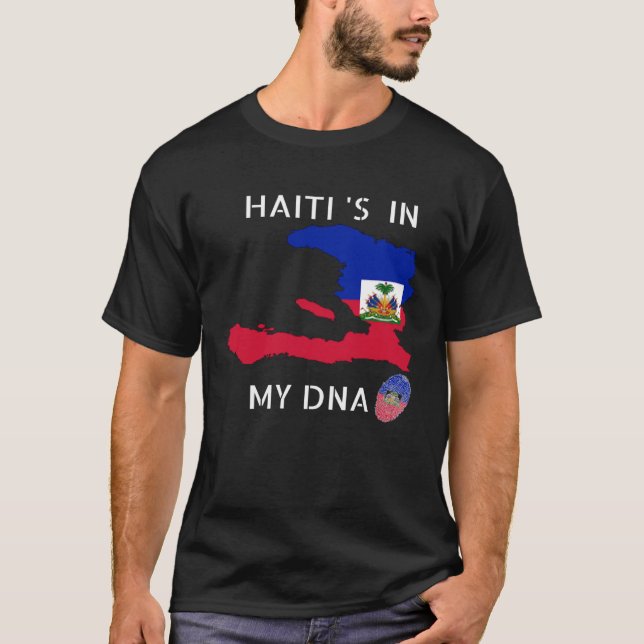 Camiseta Haiti Is In My DNA Haitian flag day Pride Haiti (Frente)