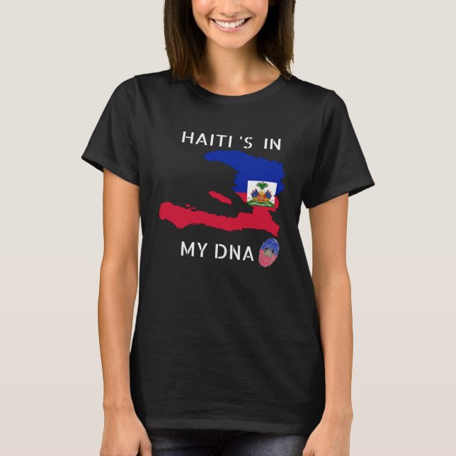 Camiseta Haiti Is In My DNA Haitian flag day Pride Haiti (Frente)
