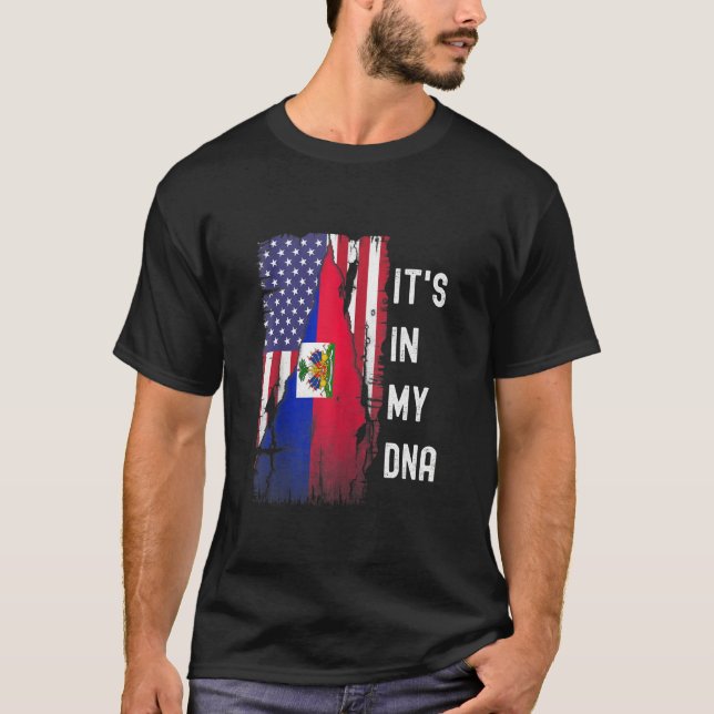 Camiseta Haitian Roots Está Na Minha Bandeira Do Orgulho De (Frente)