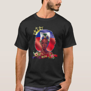 Camiseta Haitiano Bandeira do Haiti 1804 Para Homens Mulher