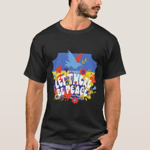 Camiseta Haja Paz Ucrânia Paz Bandeira Ucrânia Cor
