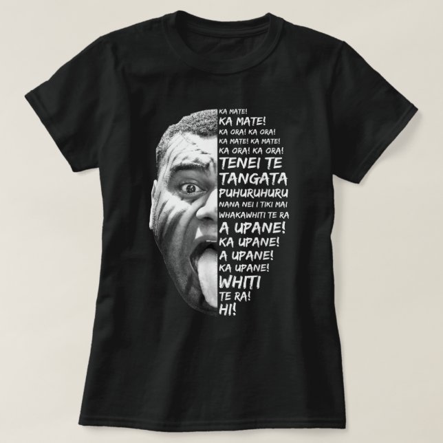 Camiseta Haka Nova Zelândia Maori Ventiladores da Nova Zelâ (Frente do Design)