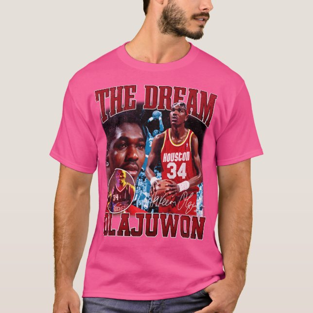 Camiseta Hakeem Olajuwon O Sinalizador Da Lenda De Sonho De (Frente)