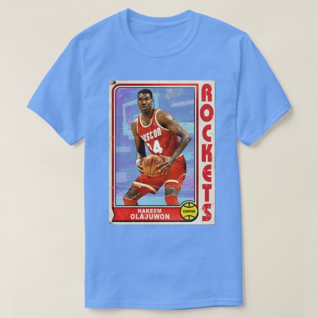 Camiseta Hakeem Olajuwon Retro Style 90s Trading d (Frente do Design)