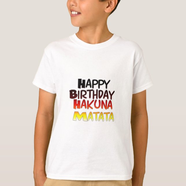 Camiseta Hakuna Matata Art Impressão (Frente)