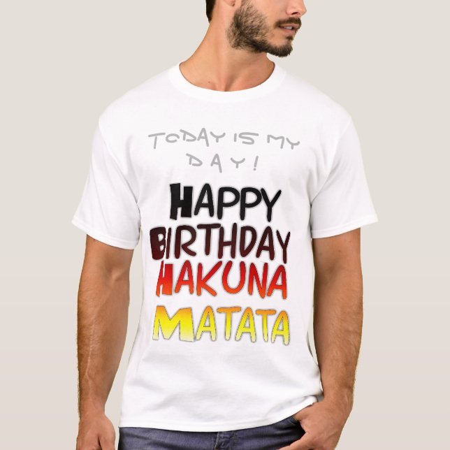 Camiseta Hakuna Matata Art Impressão (Frente)