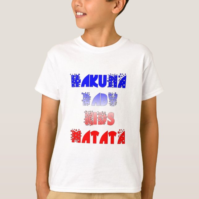 Camiseta Hakuna Matata Baby & Kids: Design de cor francesa (Frente)