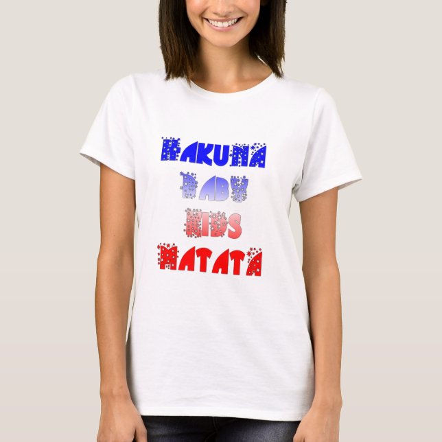 Camiseta Hakuna Matata Baby & Kids: Design de cor francesa (Frente)