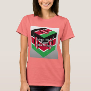 Camiseta Hakuna Matata Kenya Cria A Sua Própria Bandeira