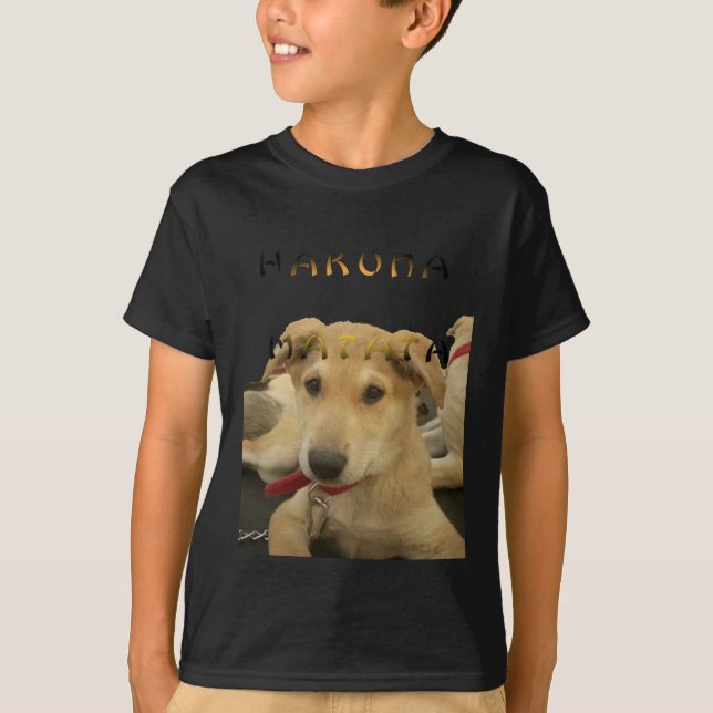 Camiseta "Hakuna Matata Pup" - Amor Sem Preocupação (Frente)