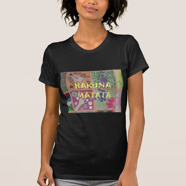 Camiseta Hakuna Matata - Sinal de Arte Impressão (Frente)