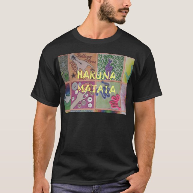 Camiseta Hakuna Matata - Sinal de Arte Impressão (Frente)