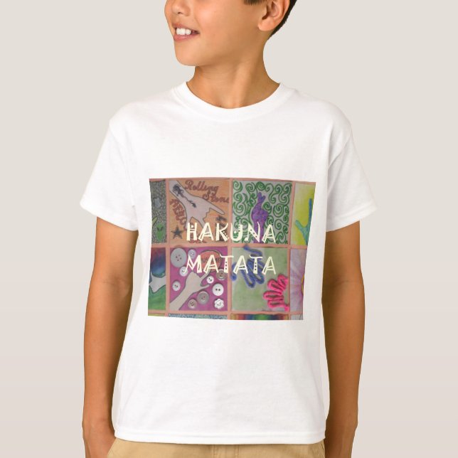 Camiseta Hakuna Matata - Sinal de Arte Impressão (Frente)