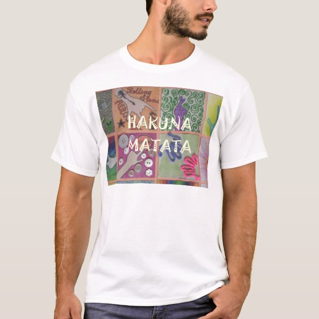 Camiseta Hakuna Matata - Sinal de Arte Impressão (Frente)