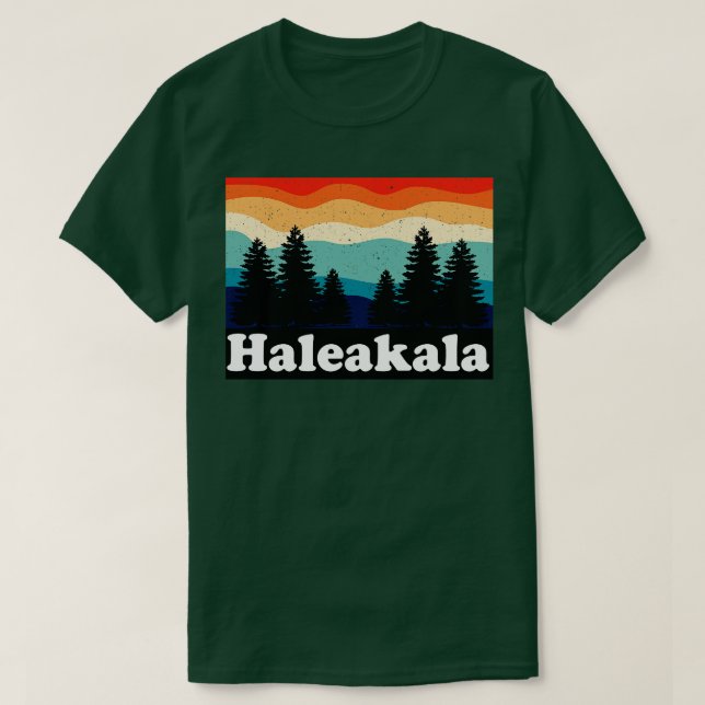 Camiseta Haleakala Hawaii Retro (Frente do Design)
