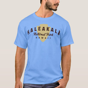 Camiseta Haleakala National Park Arranhe Texto Castanho