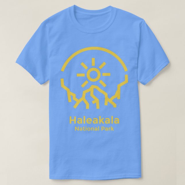 Camiseta Haleakala National Park Hawaii Minimalist Retro Gr (Frente do Design)