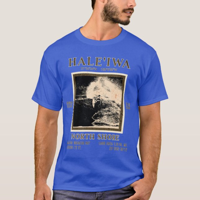 Camiseta Haleiwa North Shore Oahu Hawaii Surfing Island Bea (Frente)