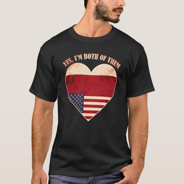 Camiseta Half American Half Czech USA Flag Czech Republic (Frente)