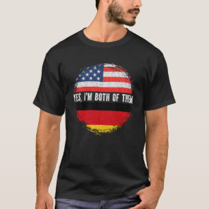 Camiseta Half American Half German USA Flag Alemanha