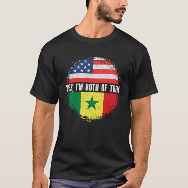 Camiseta Half American Half Senegal (Frente)