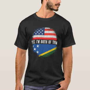 Camiseta Half American Solomon Islander USA Flag