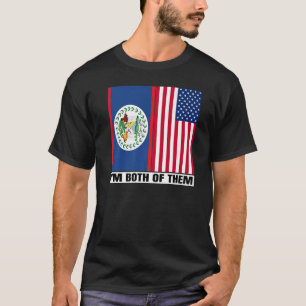 Camiseta Half Belizean & American DNA Heritage Belize USA R