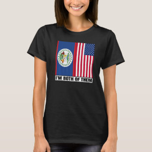 Camiseta Half Belizean & American DNA Heritage Belize USA R